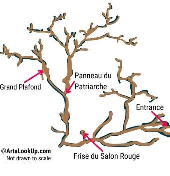 Rouffignac Cave Layout Layout of Rouffignac Cave, Dordogne, showing the main areas of paleolithic art