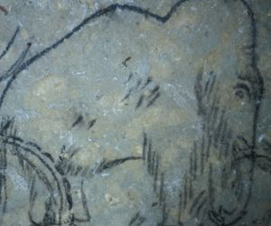 Rouffignac Cave, drawing of mammoth Charcoal drawing of a mammoth at Rouffignac Cave, Dordogne
